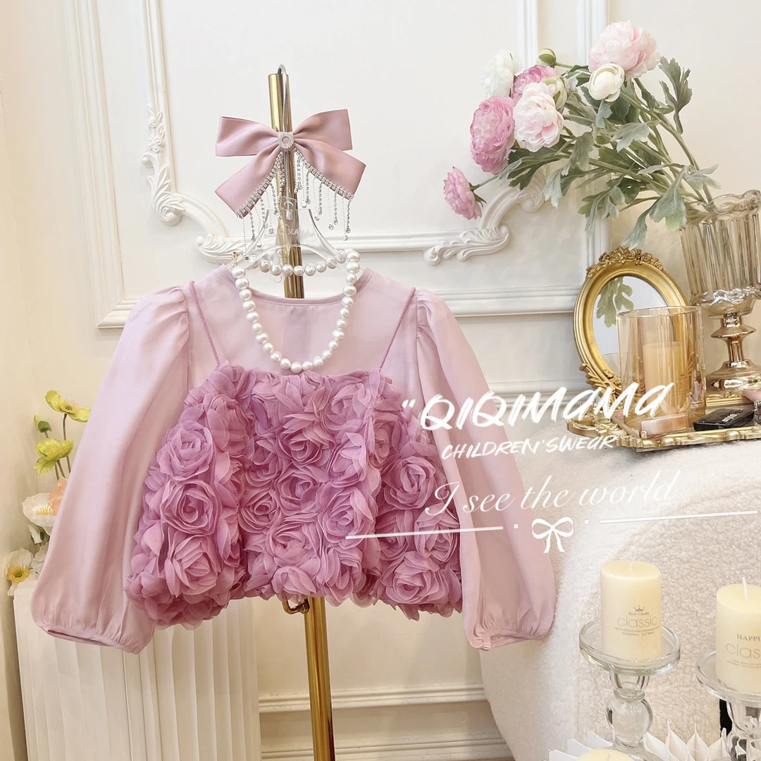 【QI奇妈现货】女童精致时尚淑秋儿童高定气质小香风洋气套装 Q0267