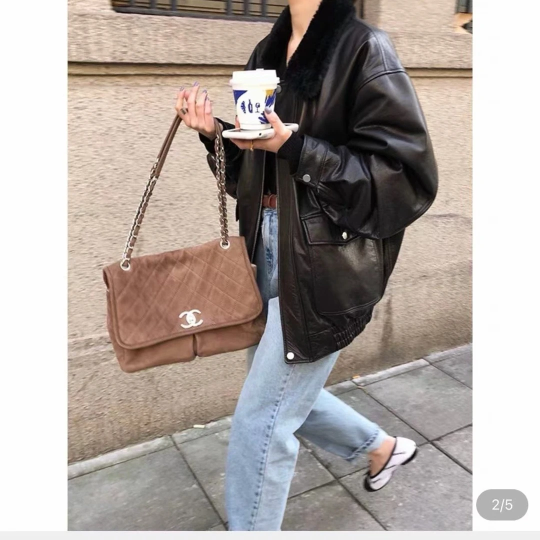 网红ins春秋常规秋季秋冬时尚休闲复古韩版百搭宽松夹克