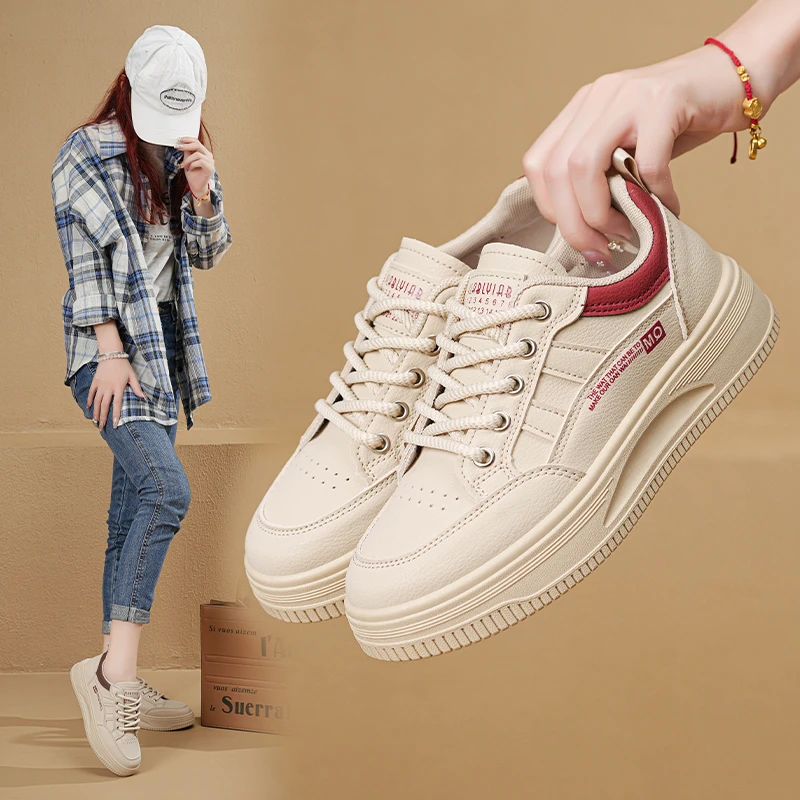 【忆漾】品牌女鞋春秋新款小白鞋透气时尚休闲鞋2024爆款百搭潮鞋