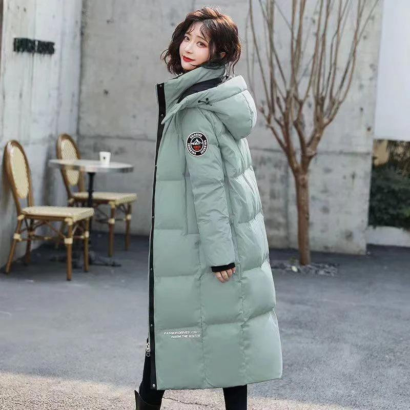 波司澄羽绒服女新款冬季时尚休闲显瘦中长款过膝白鸭绒加厚外套