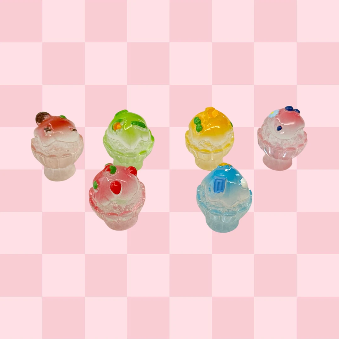 【套装】夏日美味冰~Diy树脂仿真食玩过家家冰饮摆件