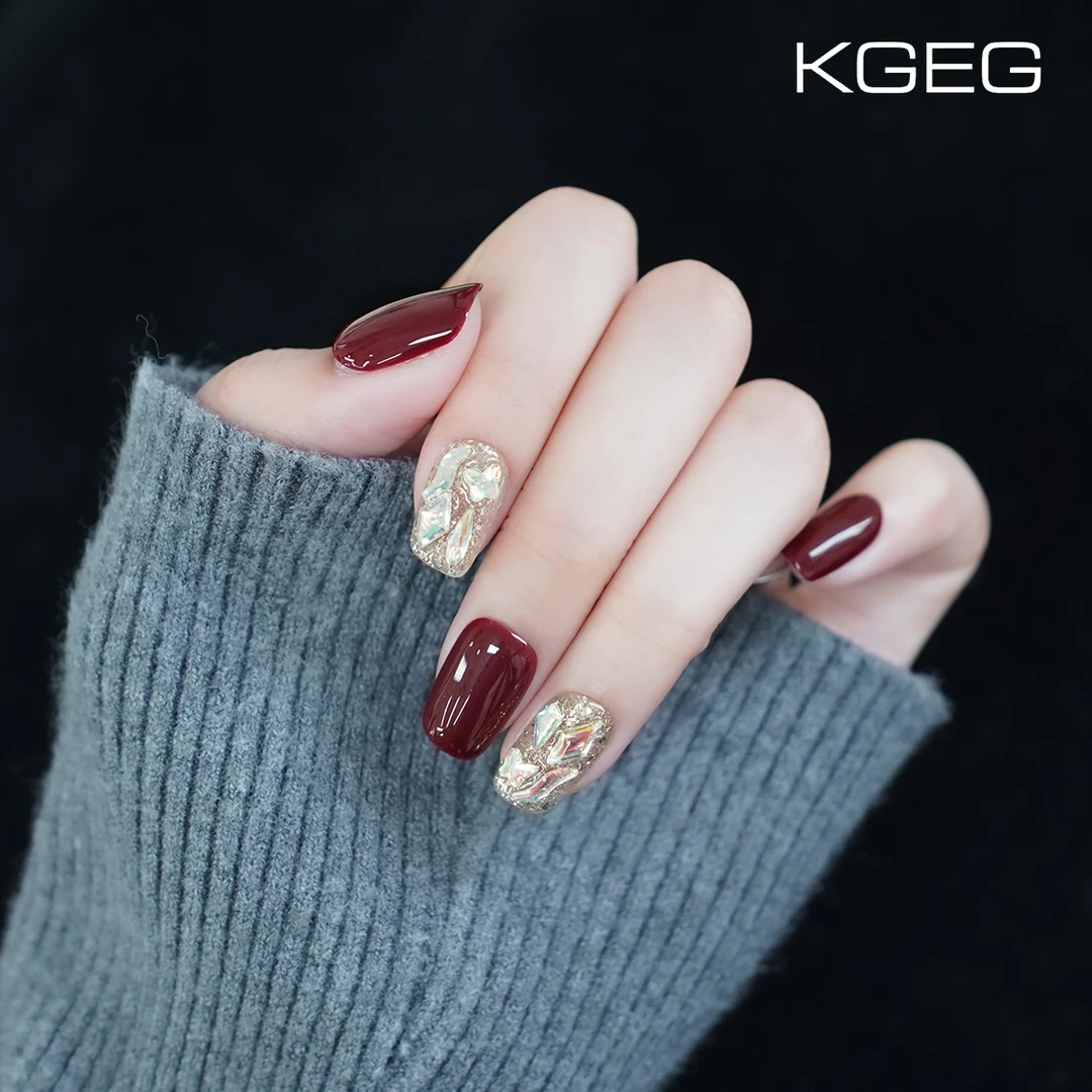 KGEG【小酌一杯】新短芭蕾型 纯手工穿戴甲