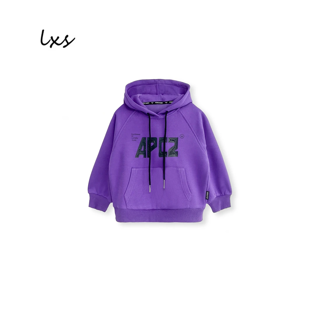童装秋季长袖连帽卫衣童装韩版休闲时尚宽松百搭潮流印花套头Q196