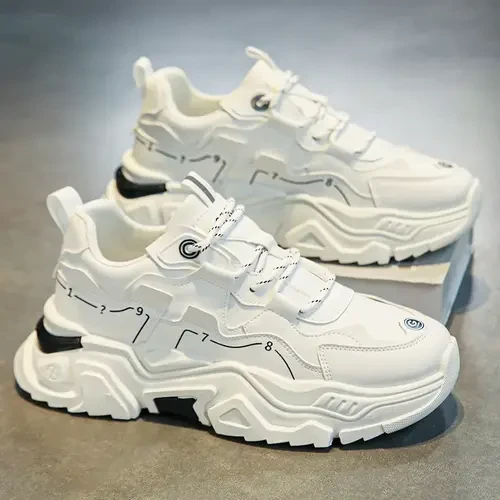 woodpecker/啄木鸟男鞋秋秋季2025新款潮流休闲老爹鞋男款增高男