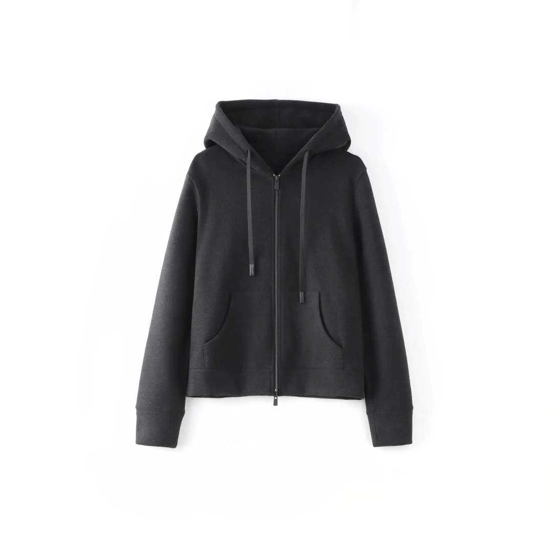 今婷秋冬宽松百搭休闲时尚保暖双开拉链加绒连帽套装-JH24401341