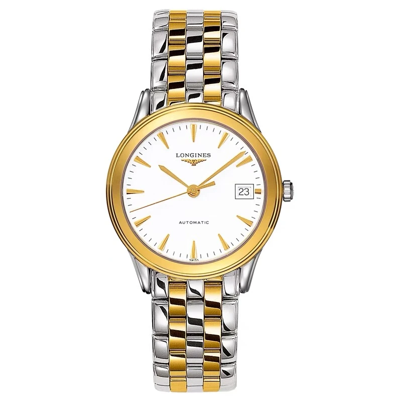99新 Longines/浪琴 军旗874/全套/镀金条丁/表径38.5mm/男士腕表