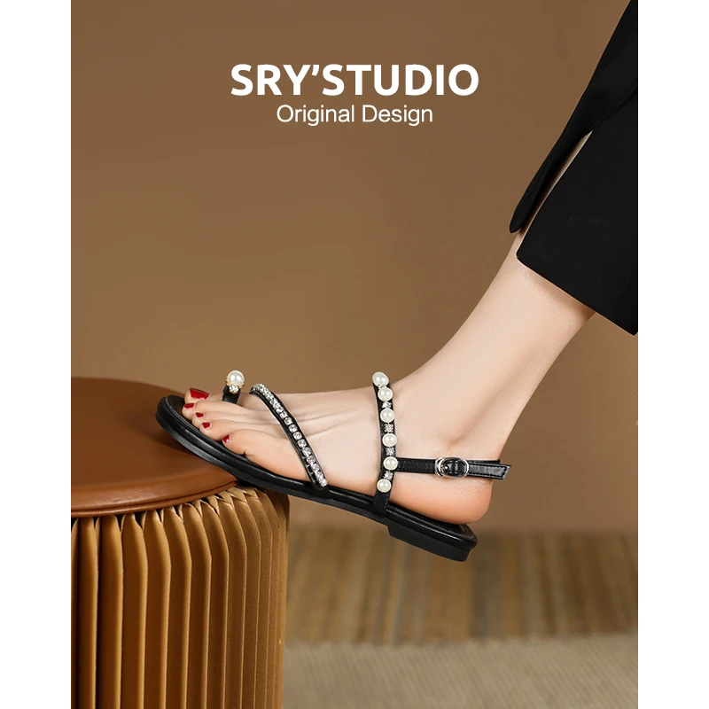 【清仓】K1310软底外穿百搭一字带凉鞋2024夏季仙女风旅游沙滩鞋女