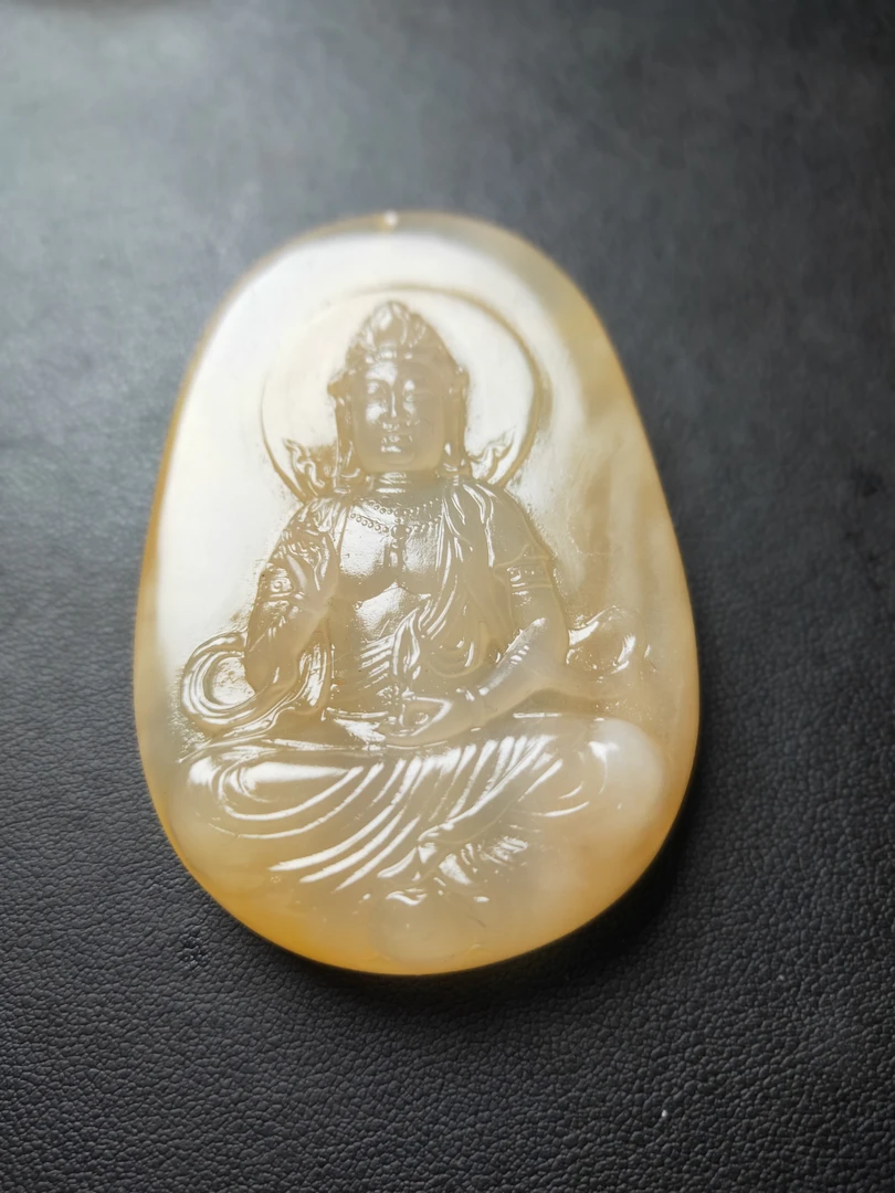 黄龙玉歌窑观音挂件