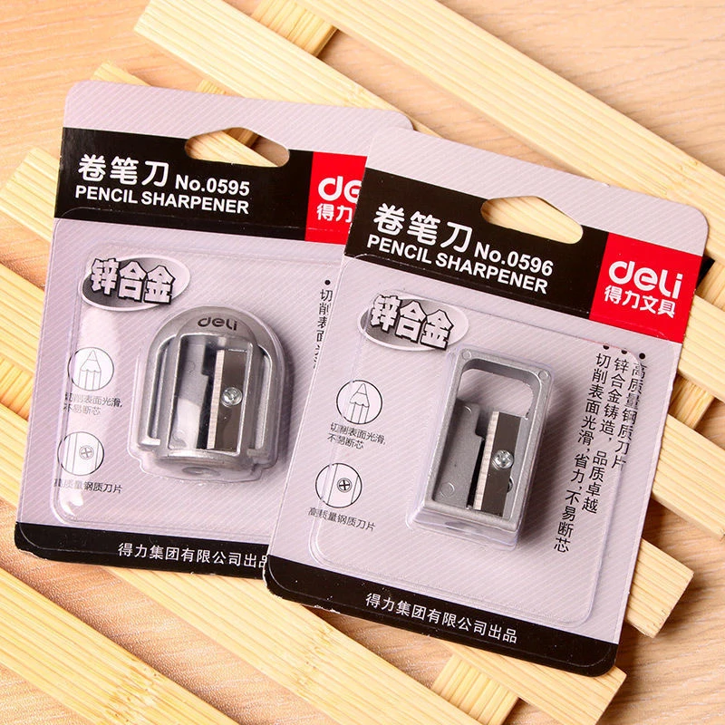 得力0596金属耐用卷笔刀锌合金削笔器刨笔刀转笔刀铅笔刀学生礼品