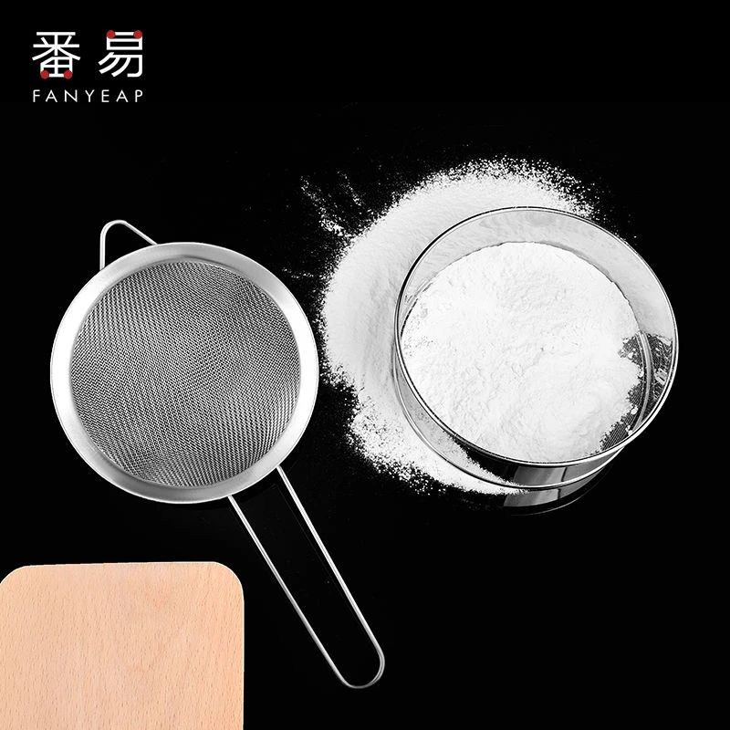 面粉筛A1ZO20羿-家用60目糖粉筛面粉筛手持网过滤网筛细目不锈