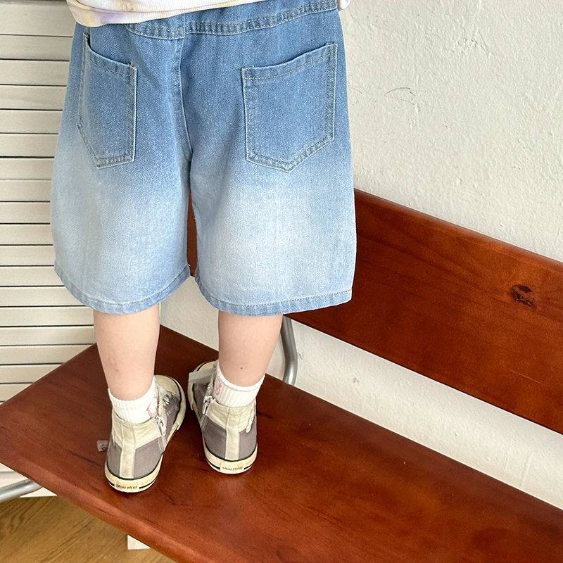 儿童夏季渐变牛仔中裤 DK24210