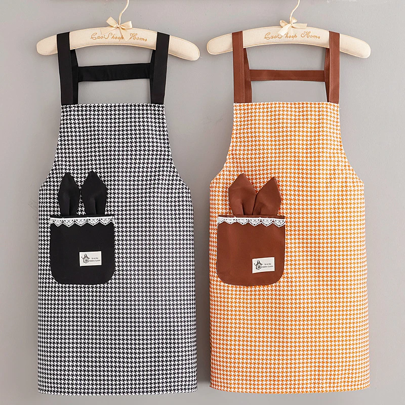 背带水晶棉围裙家用做饭清洁工作服抗油耐磨韩版时尚舒适透气夏季