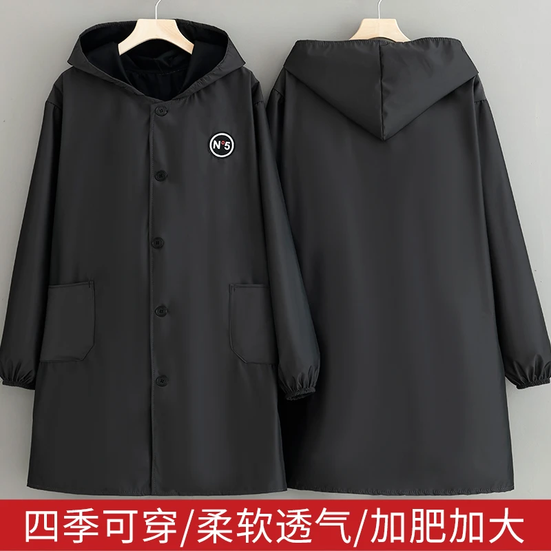 正穿连帽长袖防水围裙家用厨房餐饮上班工作服可定制外套舒适成人