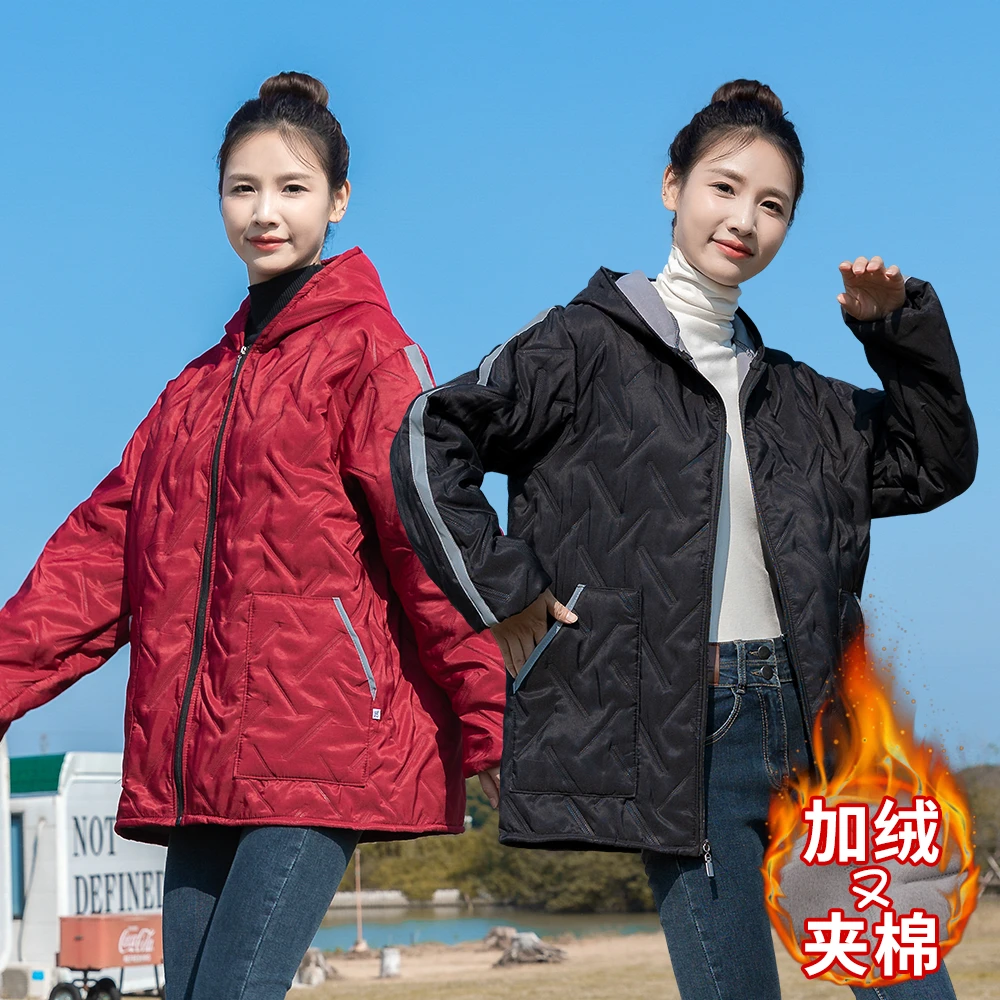 加厚加绒加棉罩衣家用保暖厨房长袖围裙外穿大褂成人工作服新款男