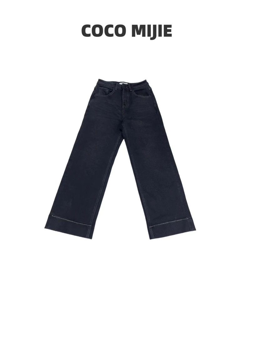 雪天必备九分加厚加绒磨毛牛仔裤（价格已开）