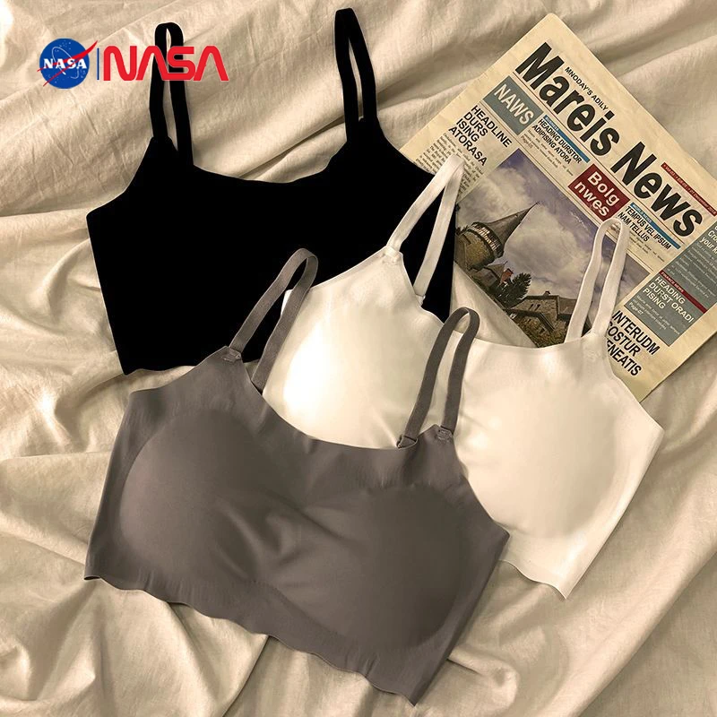 无痕冰丝内衣少女吊带运动无钢圈文胸学生聚拢显胸小背心夏季清凉