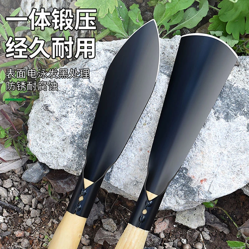 种花工具家用挖土松土养花种菜平头尖头栽铲头种植园艺加厚小铲子