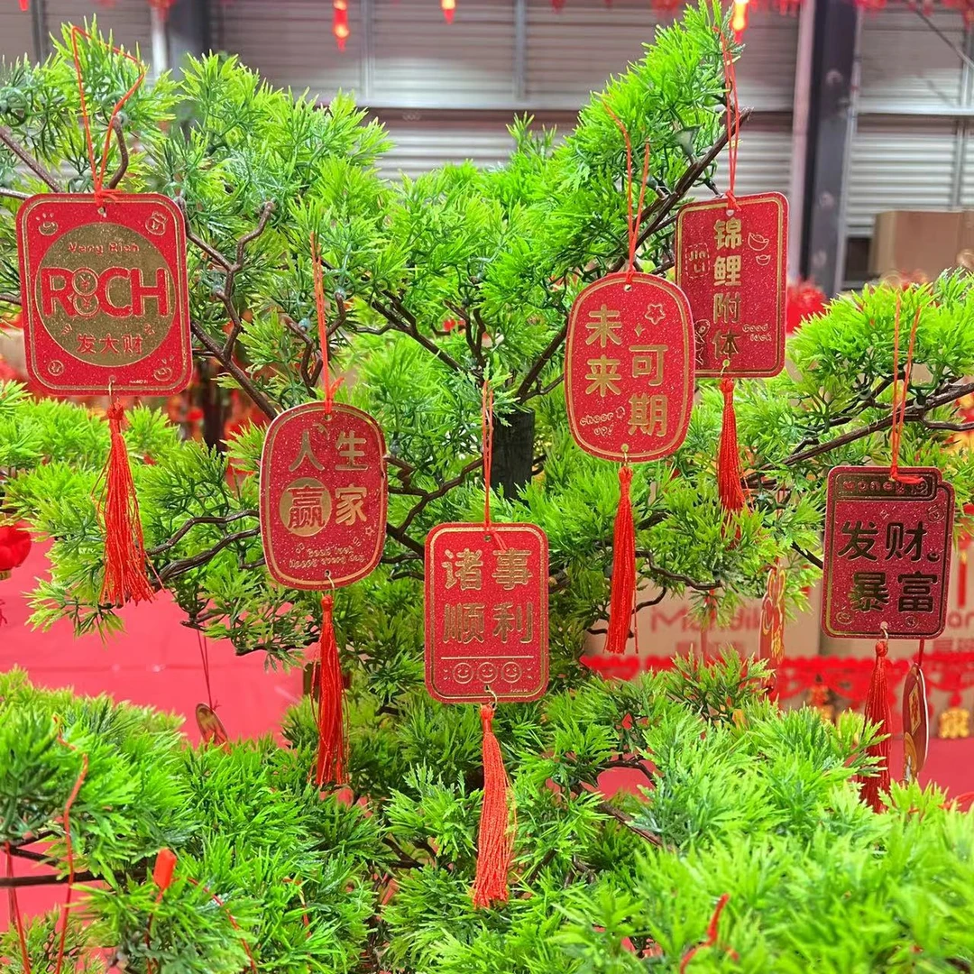 【M-4-002】一包6个独立包装双面同色盆栽挂件绿植小挂件