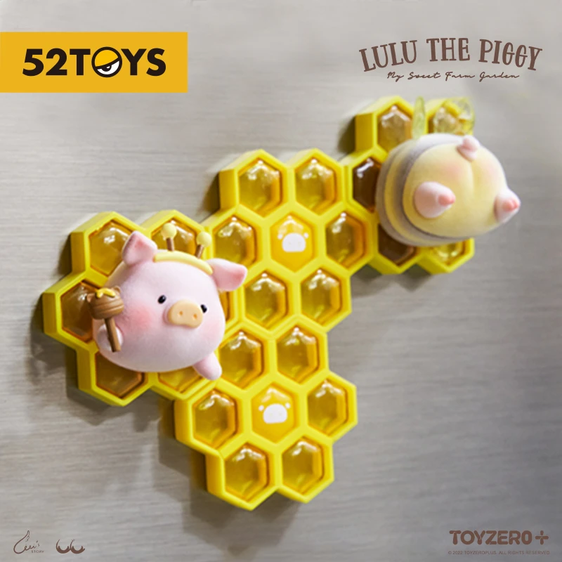 52TOYS罐头猪LuLu农场系列周边小蜜蜂磁石冰箱贴农场景观摆件