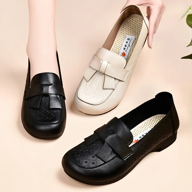 老北京布鞋女妈妈鞋春秋款浅口单鞋舒适轻便软底软面圆头百搭女鞋