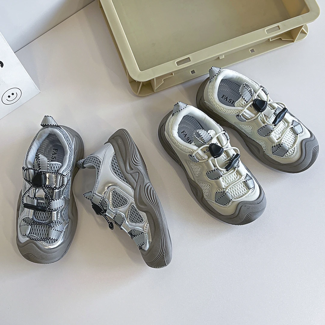 儿童鞋2024秋季新款ins百搭休闲户外登山丑萌老爹鞋8165