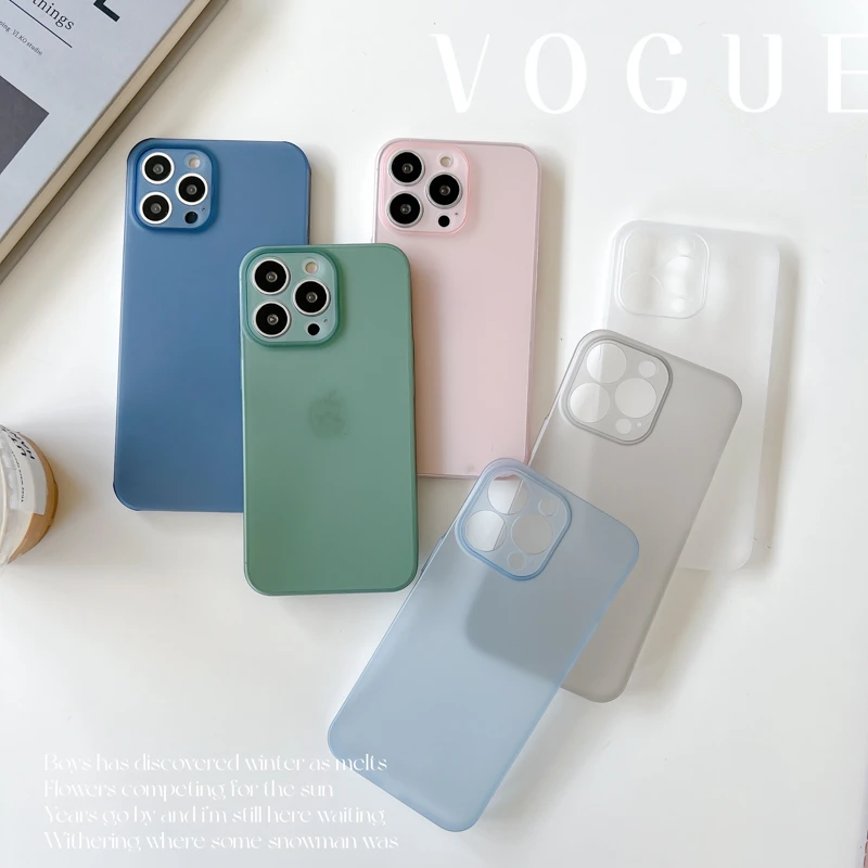 苹果14超薄磨砂手机壳iPhone15苹果12promax手机壳13max全包硬壳