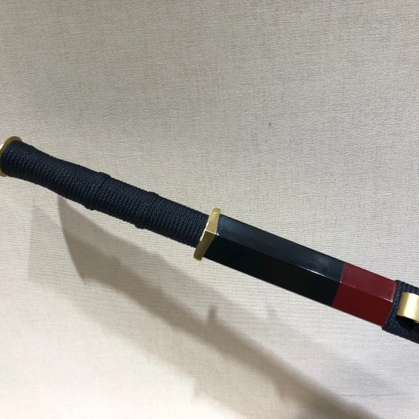 【龙影刀剑-光武汉剑】花纹钢 漆鞘 黄铜装 未开刃