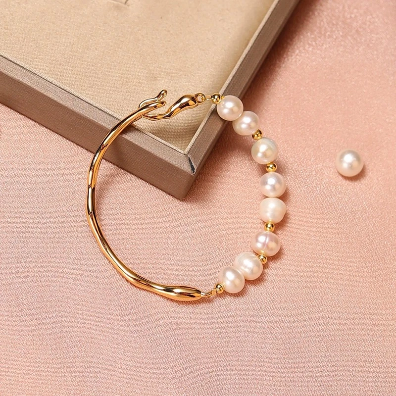 【三少】淡水珍珠轻奢拼接珍珠手链轻奢小众手镯手饰女小众设计感