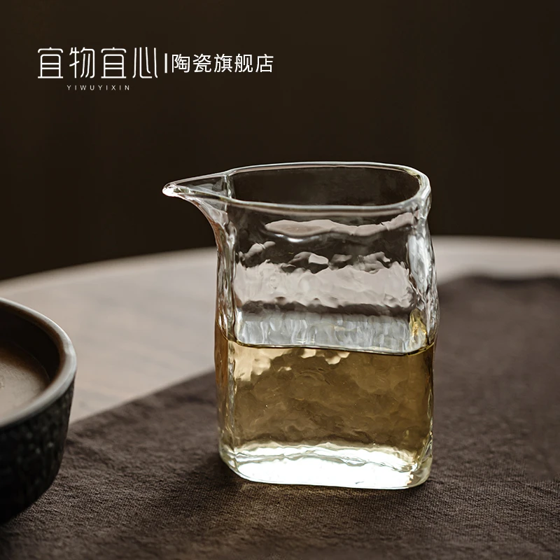 宜物宜心高硼硅公道杯玻璃加厚耐热功夫大容量分茶器家用透明公杯