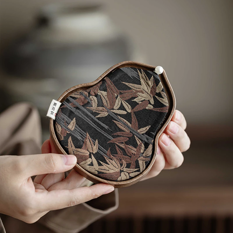 宜物宜心 胡桃木茶托盘壶承干泡台高端实木家用轻奢小型茶台配件