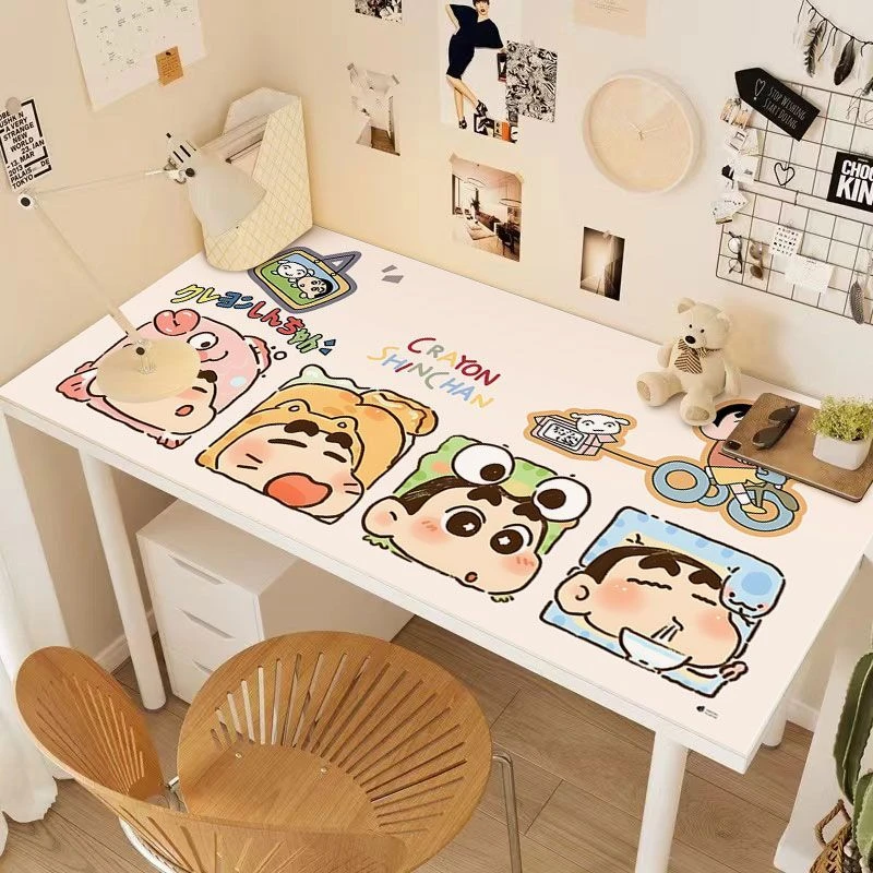 蜡笔小新卡通书桌垫防油耐磨防污小学生学习桌免洗易打理办公桌垫