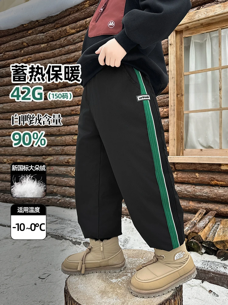 男童冬季羽绒裤一条过冬加厚保暖裤子男孩外穿大儿童裤/KZW1384