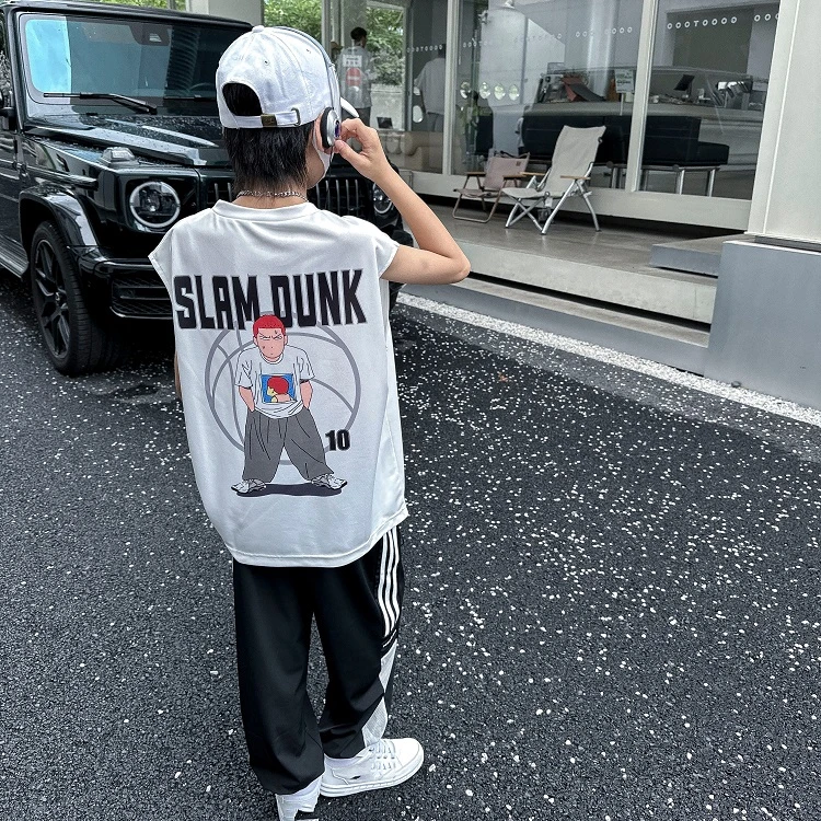 男童2025夏季新款宽松百搭潮流休闲洋气无袖背心/BX044