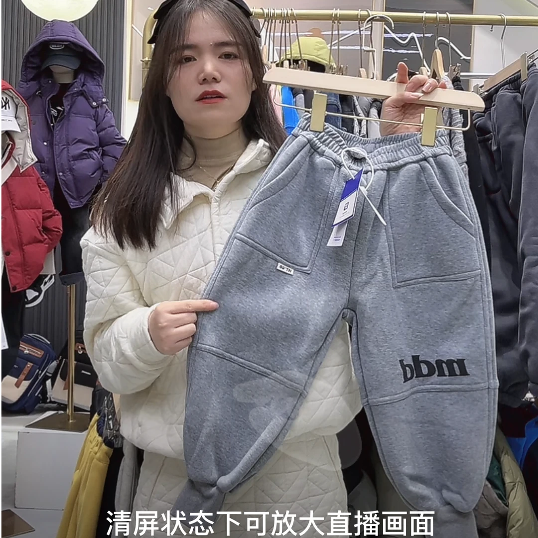 2024冬款中大童休闲潮酷卫裤束脚裤子百搭帅气薄厚款/KZW927