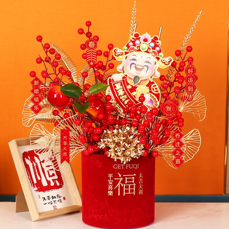 [成品发货]大号抱抱福字桶喜庆摆件客厅吧台