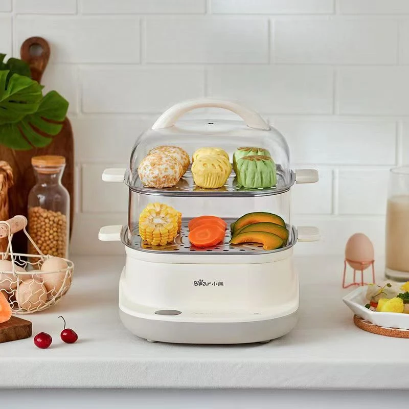 【新疆包邮】小熊家用可视蒸煮蒸蛋器三层电蒸锅大容量电加热早餐