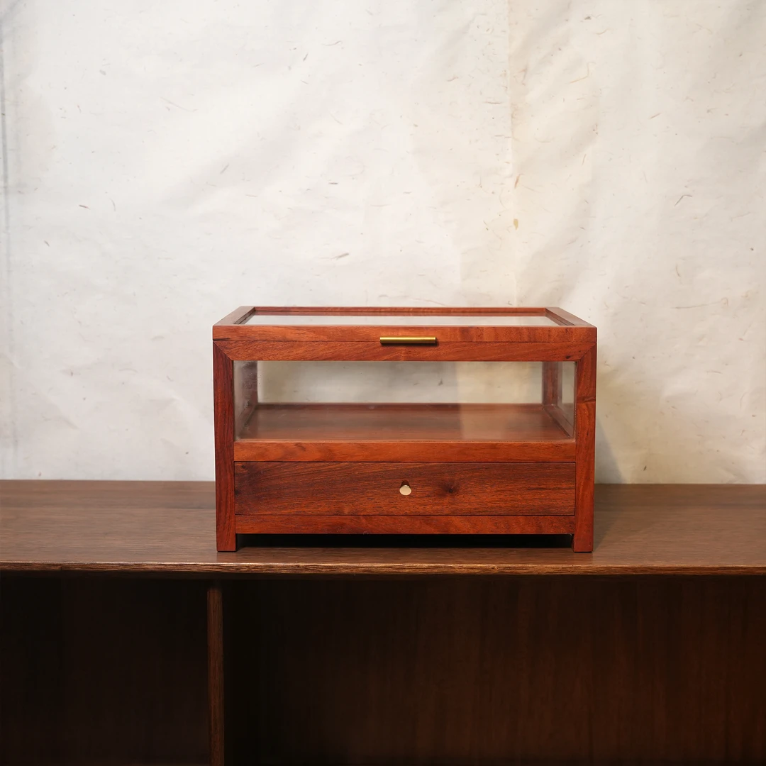 【新品 高端茶具茶饼收纳】缅花辰秋柜 尺寸约：36-25-22.5cm HL55