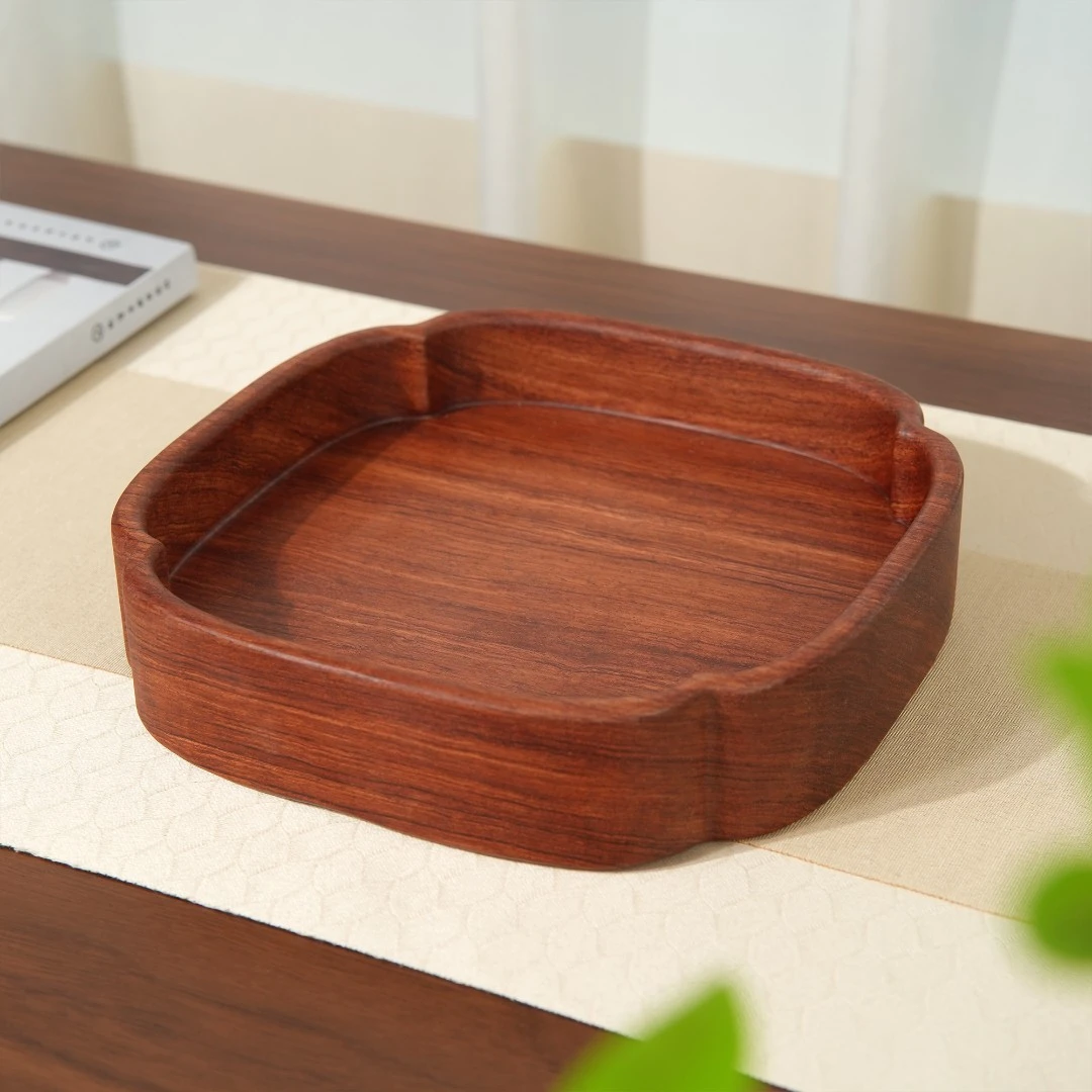 新HL32 巴花海棠果盒 日式 简约 茶具 干泡台 尺寸约：20*20*4CM