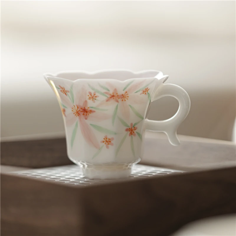 【高颜值设计款】玉泥花影缤纷悦兮品茗杯单杯50cc