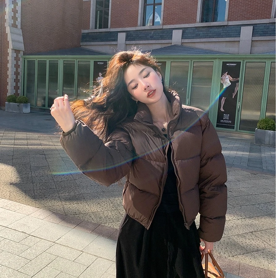 短款新款三防棉服女宽松显瘦加厚立领小个子面包服ins潮时尚休闲