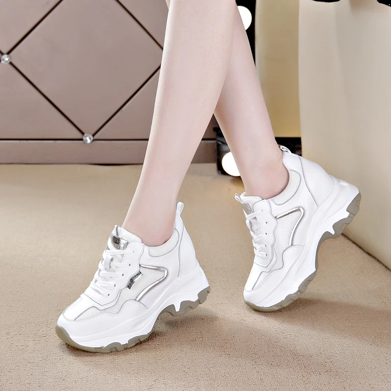 老爹鞋系带厚底内增高休闲鞋女