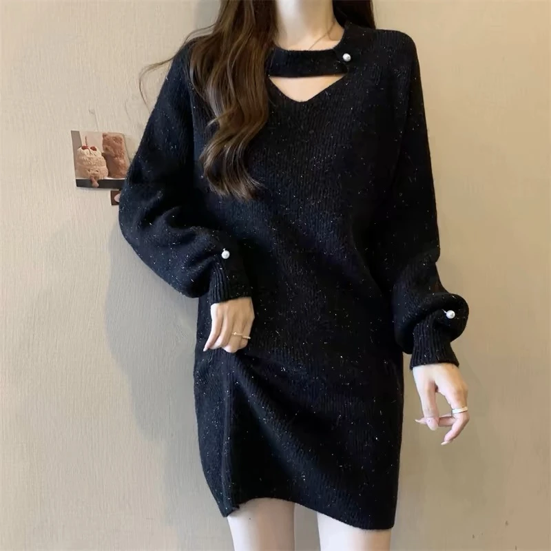 秋冬显瘦气质长袖打底时尚韩版连衣裙