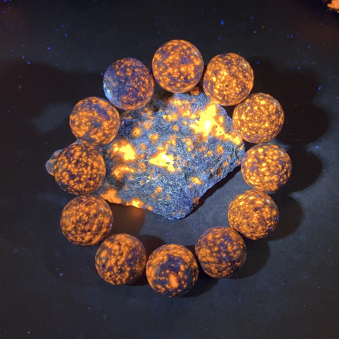 【正品保证】天然奇石火灵石药王石满天星卡18典藏级手串