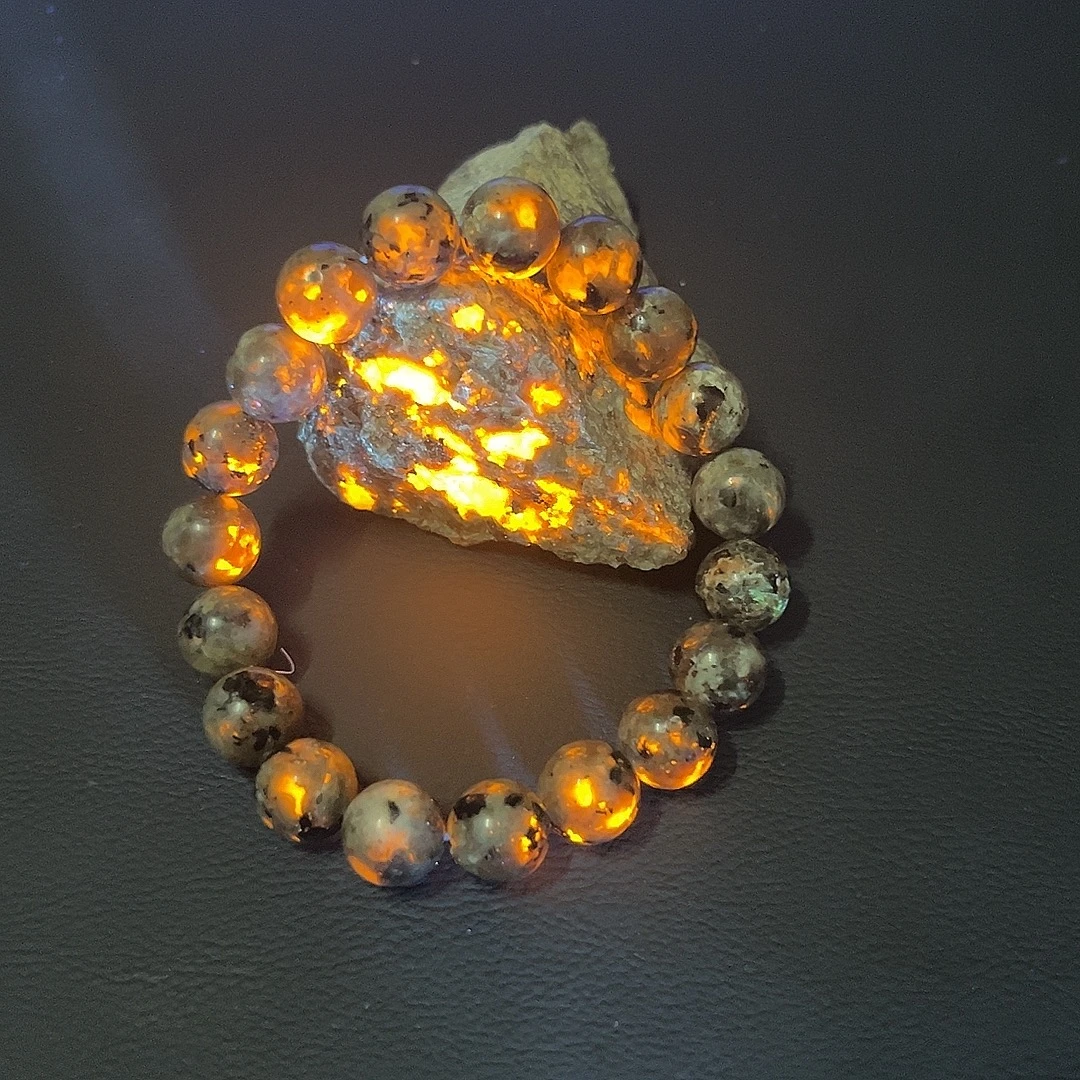 天然典藏s级火灵芝药王石手串卡10m多样性发一