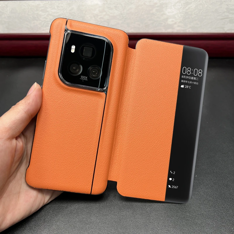 荣耀magic6至臻版手机壳智能翻盖皮套全包防摔BVL-AN20商务保护套