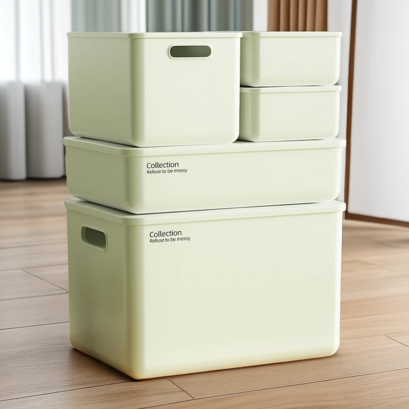 学生化妆品收纳盒宿舍零食桌面文具塑料杂物筐家用储物收纳盒子