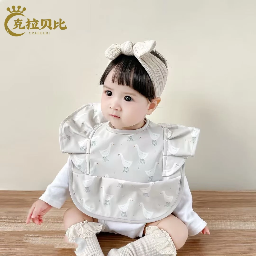 【定制免洗款】ins韩版婴童食饭兜PU防水辅食防脏围兜