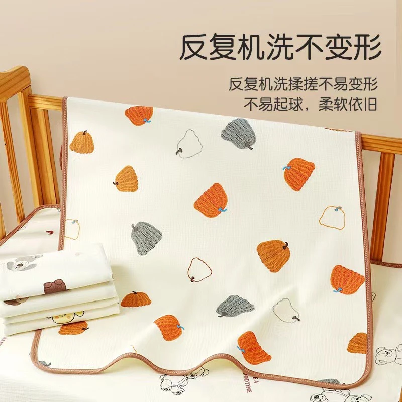 【棉花糖隔尿垫】A级婴儿贴身纯棉纱布隔尿垫防水可水洗尿垫