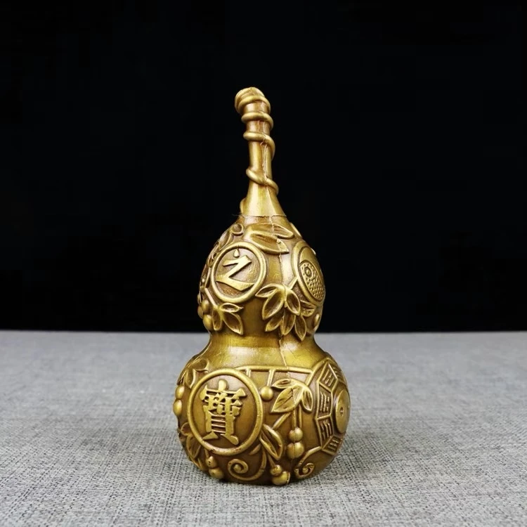 1个 【城丽】黄铜实心葫芦创意桌面摆件/个FL-1125