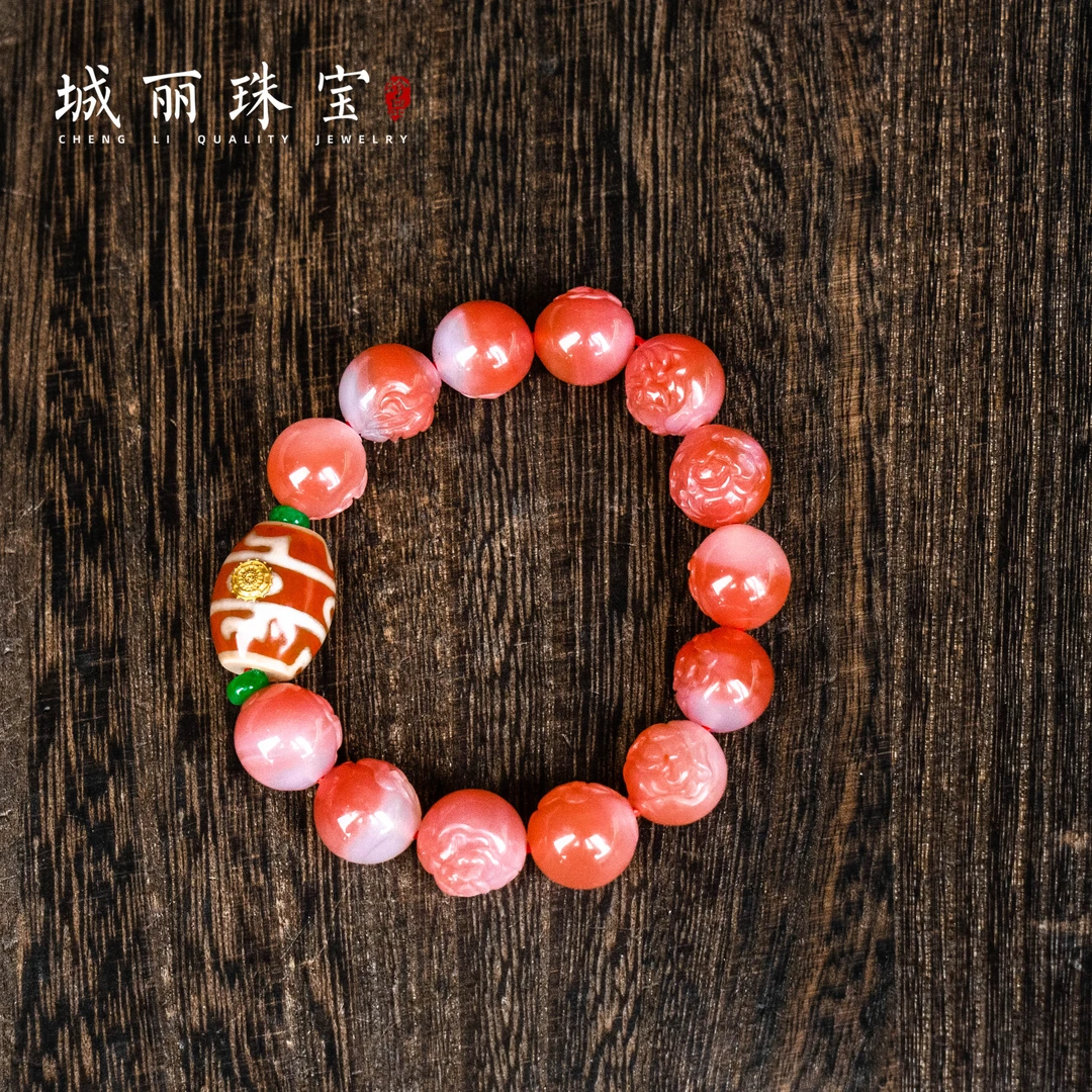 非金属皮质手链 【城丽】大乘离盐源富贵满堂手串/条ZJE-151-1